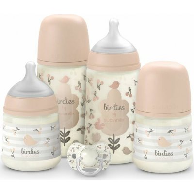 Suavinex Premium novorozenecký set Birdies růžový – Sleviste.cz
