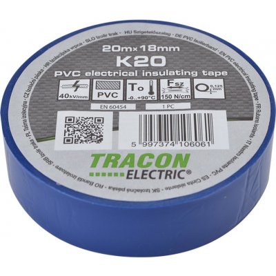 Tracon Electric Páska izolační 20 m x 18 mm modrá