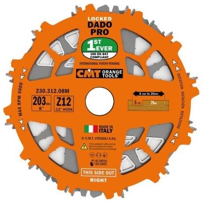 CMT Sada drážkovacích kotoučů DADO PRO D203x6,2-20 d30 Z12 HW C23031208M – Hledejceny.cz