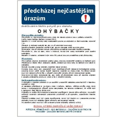 Pravidla bezpečné práce pro ohýbačky | Plast, A3 – Zbozi.Blesk.cz