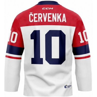CCM Fandres replica Dres české hokejové reprezentace Roman Červenka #10 2026 bílý – Zboží Mobilmania