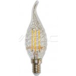 V-TAC E14 LED RETRO Filament žárovka 4W, svíčka Teplá bílá – Hledejceny.cz