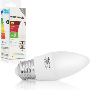 Whitenergy LED žárovka SMD2835 C37 E27 3W teplá bílá