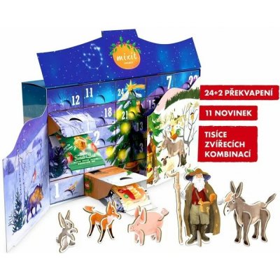 Mixit Velký adventní kalendář 2025 – Fantastická zvířátka 1229 g – Zboží Mobilmania