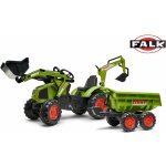 FALK Šlapací traktor 1010 Claas Axos s nakladačem rypadlem – Zboží Dáma