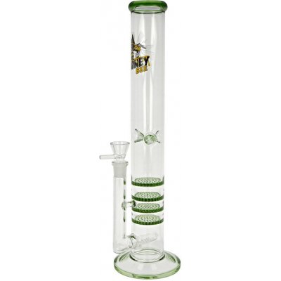 Super Heroes Skleněný bong s perkolací Straight Honey Bee 42cm – Hledejceny.cz