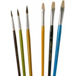 Štětce školní - sada 3 ks ploché + 3 ks kulaté – Hledejceny.cz