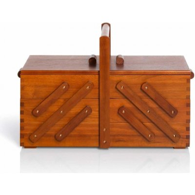 Kazeta - dřevěný košík na šicí potřeby, vel. L - tmavý - PRYM – Zboží Mobilmania