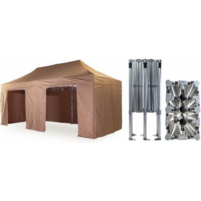 TENTino BIG HEXAGON EXTREME 4x6 m /6 noh 10B - SVĚTLE HNĚDÁ – Hledejceny.cz