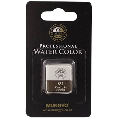 Mungyo akvarelová barva v půlpánvičce 852 Van Dyke Brown – Zboží Dáma