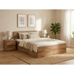Textilomanie Sofia dub artisan s laťkovým roštem bez matrace – Zboží Mobilmania