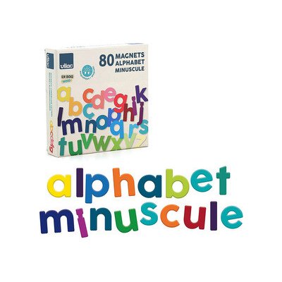 Vilac Dřevěná magnetická abeceda Malá písmena 80 ks – Zboží Dáma