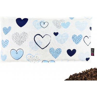 VFstyle Blue Hearts pohankový polštářek 30x15 cm – Zboží Dáma