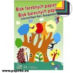 Blok barevných papírů A4 130 g/20 listů – Sleviste.cz