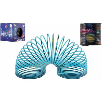 Spirála pružina vesmír plast průměr 6,5cm 2 barvy v krabičce 7x7x7cm – Zboží Mobilmania