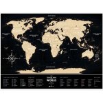 Stírací mapa světa Travel Map – Black World – Sleviste.cz