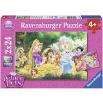 RAVENSBURGER Puzzle Disney princezny a jejich mazlíčci 2x24 dílků (08952)