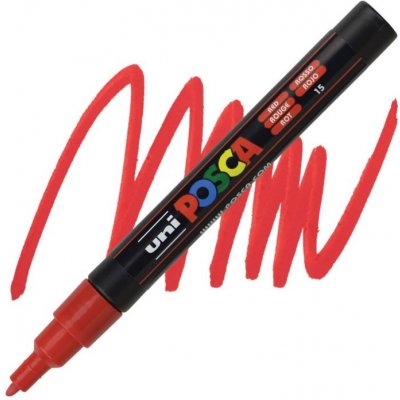 Posca PC-3ML 0,9 1,3 mm třpytivě červená tenký kulatý hrot – Zboží Mobilmania