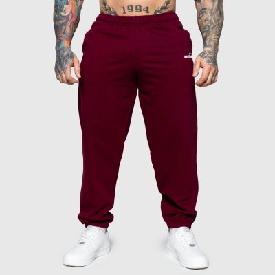 Iron Aesthetics Oversized tepláky Relaxed bordové – Zbozi.Blesk.cz