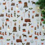 Be Nice EKO vánoční balicí papír Anglická pohádka modrý 68 x 47 cm – Zboží Dáma