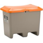 Cemo nádoba na zimní posyp Plus3 s kapsami pro palet. vozík šedo/oranž. 200 l – Zboží Mobilmania