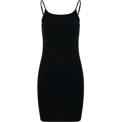 Build Your Brand Dámské šaty na špagetová ramínka Černá – Zboží Dáma