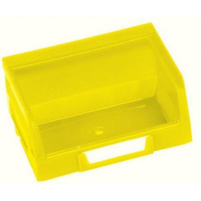 Manutan Plastový box 5,5 x 10,3 x 9 cm, žlutý – Sleviste.cz