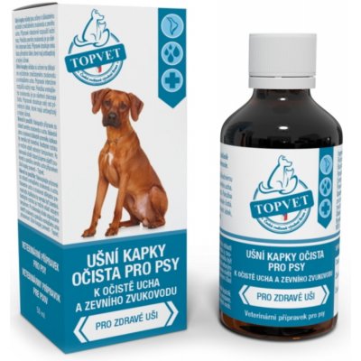 Topvet Ušní lihové kapky očista pro psy 50 ml – Sleviste.cz