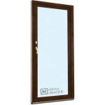 Kömmerling balkonové dveře 70 AD OS levé tmavý dub/bílá 80 x 210 cm oboustranná klika + FAB + hliníkový práh – Hledejceny.cz
