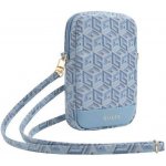 Guess Zip GCube Bottom Stripe Phone Bag Blue – Zboží Živě