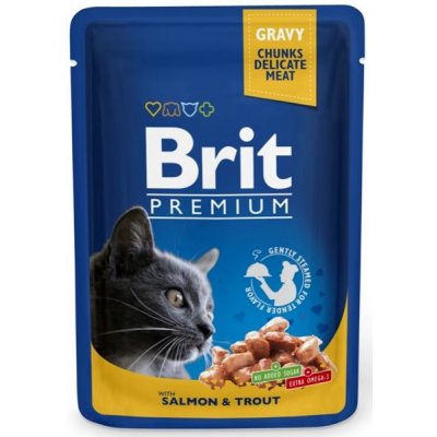 Brit Premium Cat with Gravy Salmon & Trout 100 g – Zboží Mobilmania