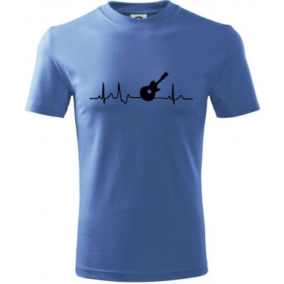 EKG akustická kytara tričko dětské bavlněné azurově modrá – Zboží Dáma