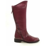 V+J OBUV 077 44556 B2 dámské kozačky bordo – Sleviste.cz