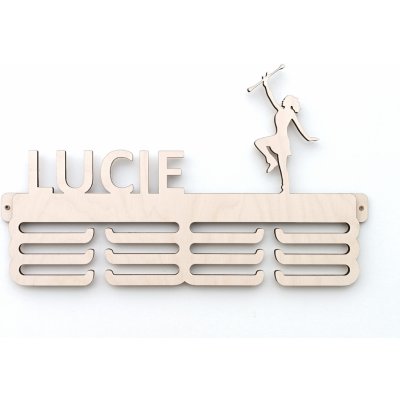 MAJADESIGN Věšák na medaile se jménem MAŽORETKA s HŮLKOU Barevně lakovaný – HobbyKompas.cz