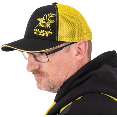 Black Cat Kšiltovka Black and Yellow Trucker Cap – Zboží Dáma
