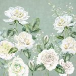 Ambiente Europe BV Ubrousek 33x33cm Bílé růže Vendy – Sleviste.cz