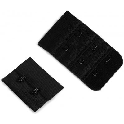 Prima-obchod Zapínání na podprsenky, plyš šíře 32 mm dvouřadé, barva 5 černá – Zboží Mobilmania