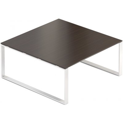 Rauman Jednací stůl Creator 160 x 160 cm, bílá podnož, wenge – Zboží Mobilmania