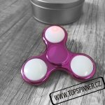 Svítící fidget spinner růžový – Zboží Mobilmania