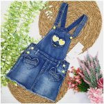 Pracify dívčí džínová sukně s laclem Srdíčka stylový denim – Zboží Dáma
