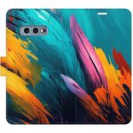 Pouzdro iSaprio Flip s kapsičkami na karty - Orange Paint 02 Samsung Galaxy S10e – Zbozi.Blesk.cz