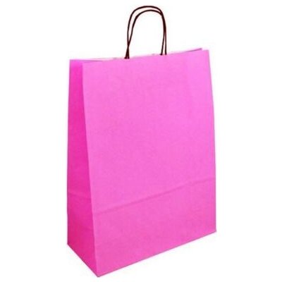 Papírová taška růžová Toptwist 320x140x420 mm s krouceným uchem – Zbozi.Blesk.cz