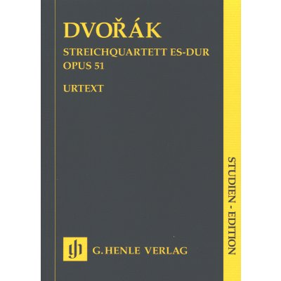 Antonín Dvořák String Quartet E Flat Major Op. 51 Study Score noty pro smyčcový kvartet – Hledejceny.cz