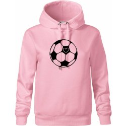 I love fotbal míč Oversized mikina dámská Moon kratší + širší Růžová