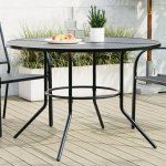 Omaxi 642111 Terasový stůl kulatý antracitový 110 x 72,5 cm ocel – Hledejceny.cz