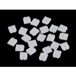Silikonové koncovky na ploché, kovové a plastové kostice šíře 6; 8; 12 mm - (12 mm) transparent (50 ks) – Hledejceny.cz