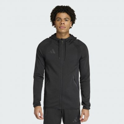 adidas mikina na zip Tiro Travel Černá – Zboží Mobilmania