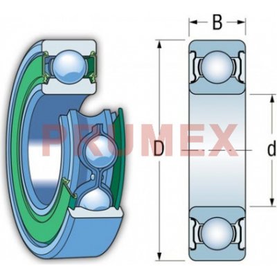 CODEX 6000-2RS SS nerezové kuličkové ložisko | Zboží Auto