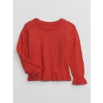 GAP Baby svetr s volánky CashSoft červená – Zboží Dáma