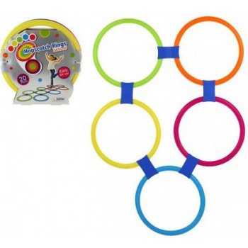 Kruhy skákací barevné 10ks plast průměr 27cm na kartě